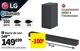 Conforama Lg barre de son s40q offre