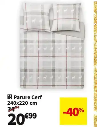 Conforama  parure cerf 240x220 cm offre