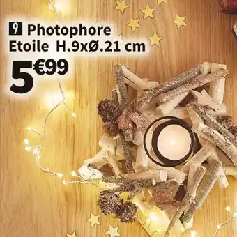 Conforama Photophore etoile h.9xø.21 cm offre
