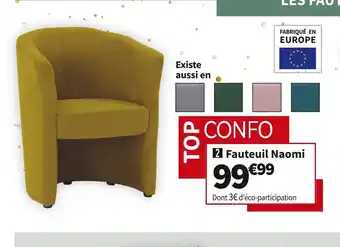 Conforama Fauteuil fixe naomi offre