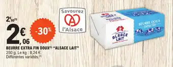 E.Leclerc BEURRE EXTRA FIN DOUX(¹) "ALSACE LAIT" offre