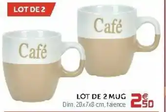 Gifi Lot de 2 mug offre