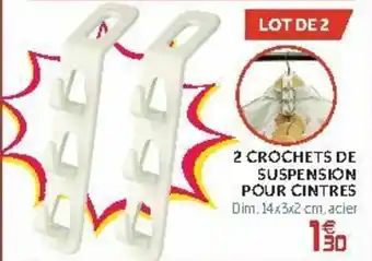 Gifi 2 Crochets de suspension pour cintres offre