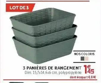 Gifi 3 Panières de rangement offre