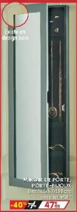 Gifi Miror de porte, porte-bijoux offre