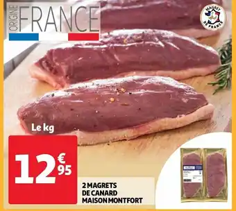 Auchan 2 Magrets de canard maison montfort offre