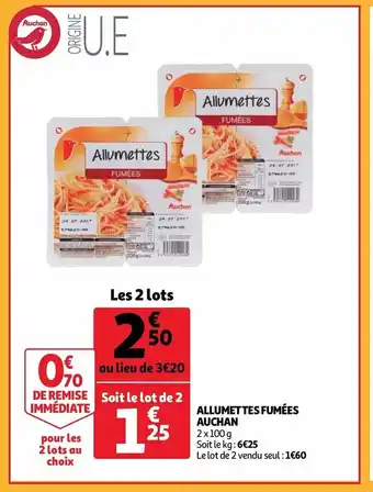 Allimettes fumées auchan