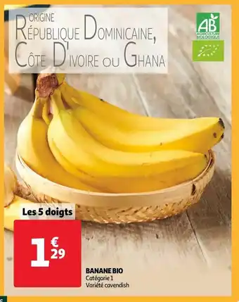 Auchan Banane bio offre