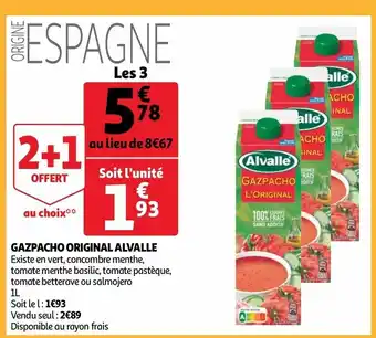 Auchan Gazpacho original alvalle offre