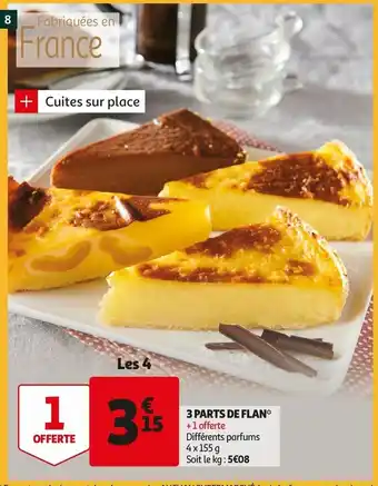 Auchan 3 Parts de flan offre