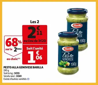 Auchan Pesto alla genovese barilla offre