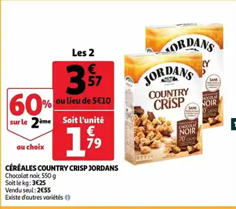 Auchan Céréales Country Crisp Jordans offre