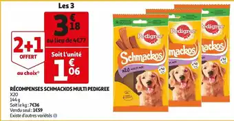 Auchan Récompenses Schmackos Multi Pedigree offre