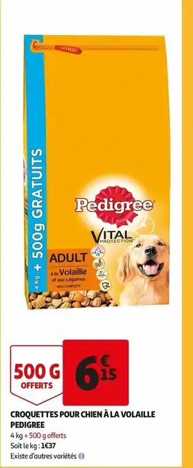 Auchan Croquettes Pour Chien À La Volaille Pedigree offre
