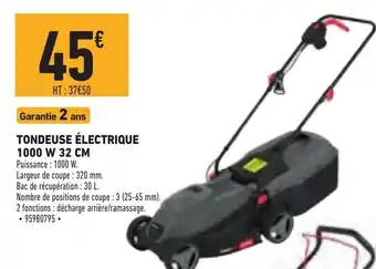 Brico Cash Tondeuse Électrique 1000 W 32 CM offre