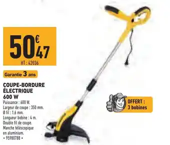 Brico Cash Coupe-Bordure Électrique 600 W offre