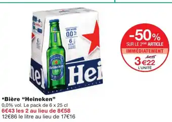 Monoprix Bière Heineken offre