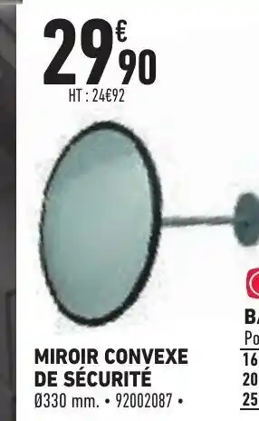 Brico Cash Miroir Convexe De Sécurité offre