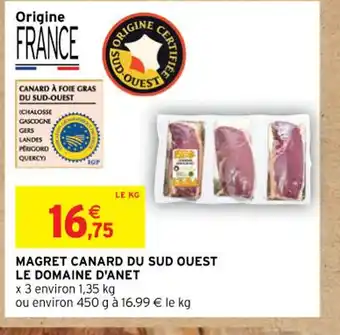 Intermarché MAGRET CANARD DU SUD OUEST offre