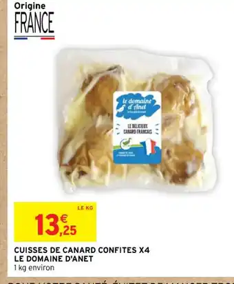 Intermarché CUISSES DE CANARD CONFITES X4 offre