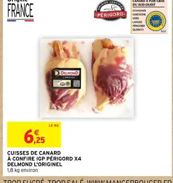 Intermarché CUISSES DE CANARD CONFITES X4 offre