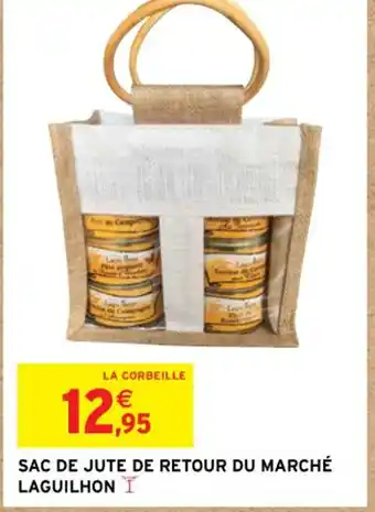 SAC DE JUTE DE RETOUR DU MARCHÉ LAGUILHON