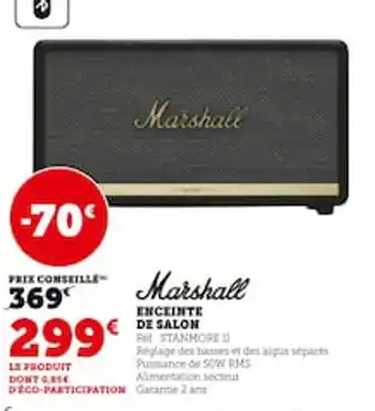Hyper U Enceinte de salon offre