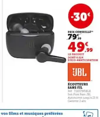 Hyper U Ecouteurs sans fil offre