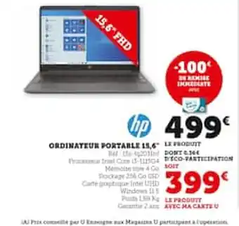 Hyper U Ordinateur portable offre