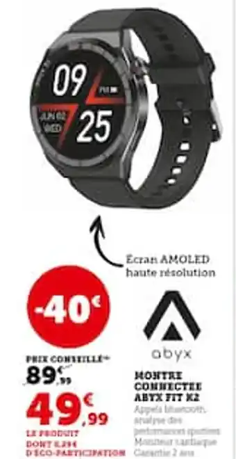 Hyper U Montre connectee offre