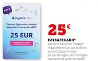 Hyper U Paysafecard offre