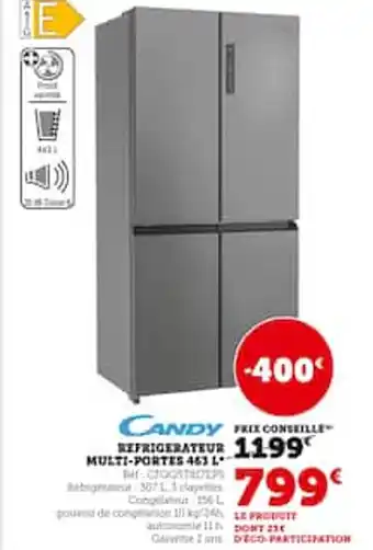 Hyper U REFRIGERATEUR multi-portes offre