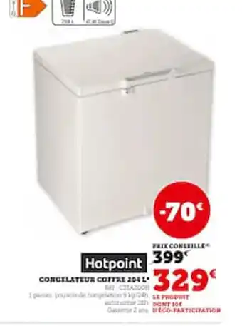 Hyper U Congelateur coffre offre