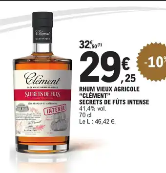 E.Leclerc RHUM VIEUX AGRICOLE "CLÉMENT" offre