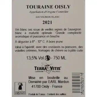 E.Leclerc Domaine guy mardon, 2021 - touraine aop - blanc sec - 75 cl offre
