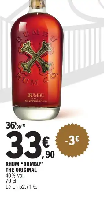 E.Leclerc RHUM BUMBU" THE ORIGINAL offre