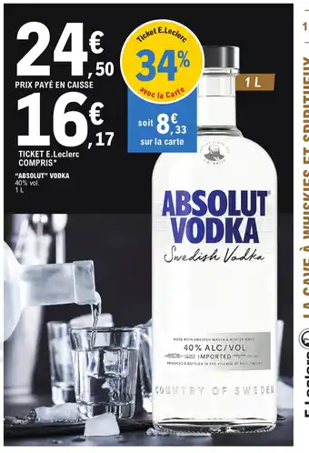 "ABSOLUT" VODKA