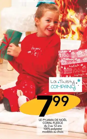 Stokomani La twisty company le pyjama de noël coral fleece offre