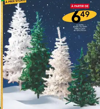 Stokomani Le sapin blanc ou vert offre