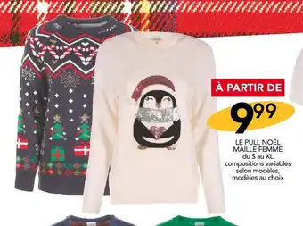 Stokomani Le pull noël maille femme offre