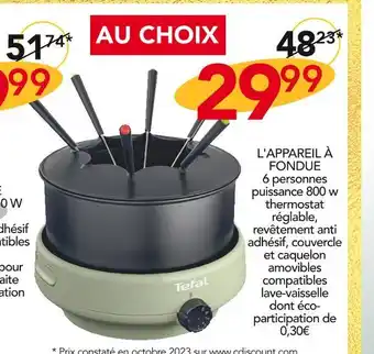 Stokomani Tefal l'appareil à fondue offre