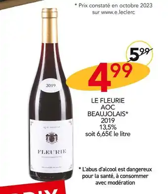Stokomani Le fleurie aoc beaujolais 2019 offre