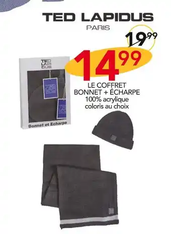 Stokomani Ted lapidus paris le coffret bonnet + écharpe offre
