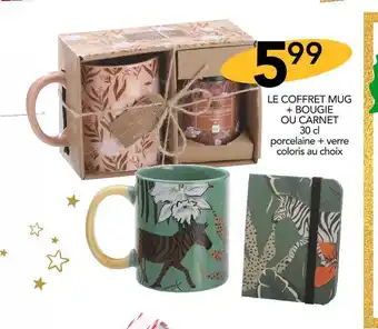 Stokomani Le coffret mug + bougie ou carnet offre