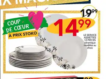 Stokomani Le service assiettes 12 pièces offre