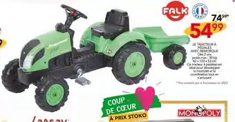 Falk le tracteur à pédales avec remorque