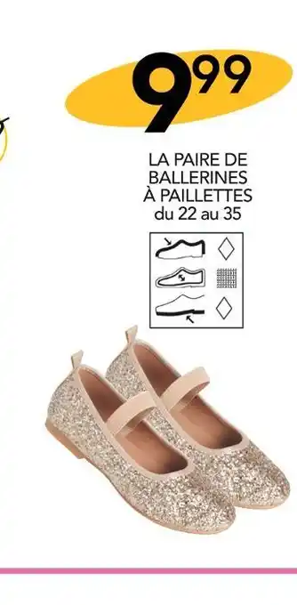 Stokomani Lili marelle la paire de ballerines à paillettes offre