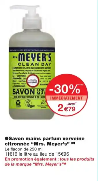 Monoprix Savon mains parfum verveine citronnée offre