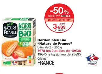 Monoprix Cordon bleu Bio offre