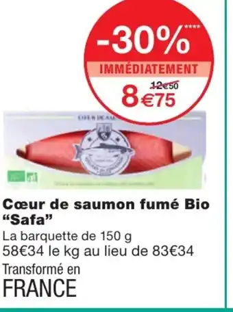 Monoprix Cœur de saumon fumé Bio offre